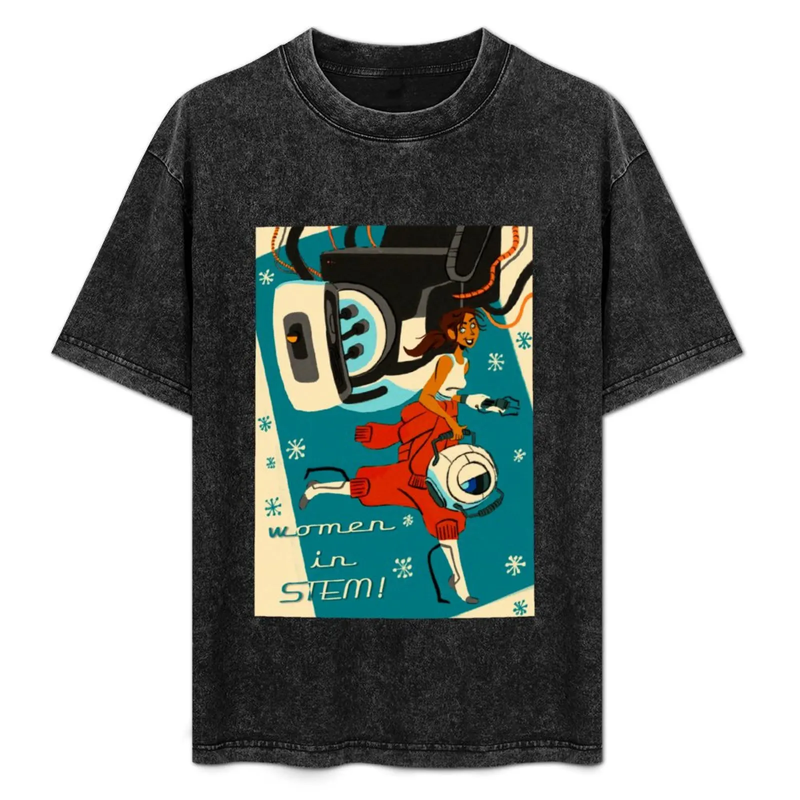 

Women in Stem T-Shirt Basic Solid Color Short Sleeve Cotton Top