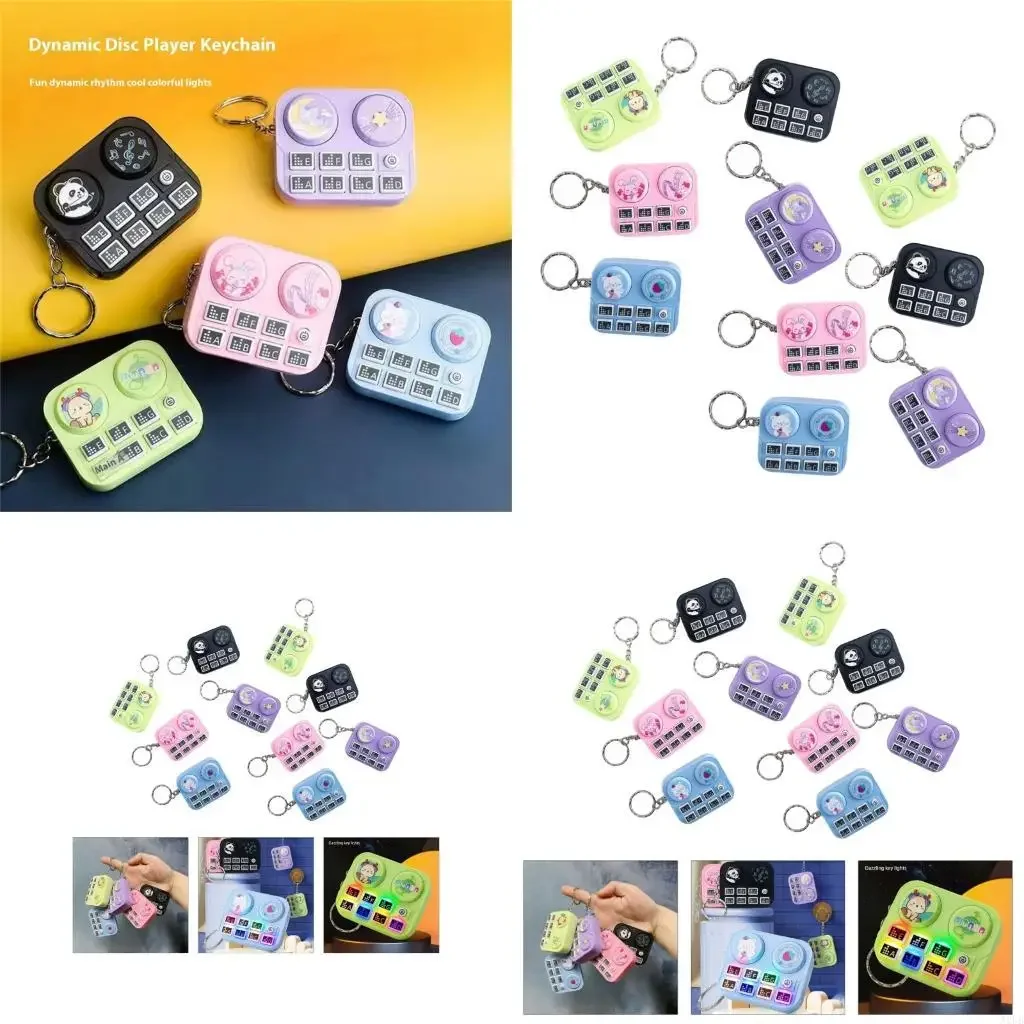 10 個 DJ サウンドマシンキーホルダープラスチック DJ コントローラぶら下げキーリング音楽学習ツールバッグとキー装飾 15UB