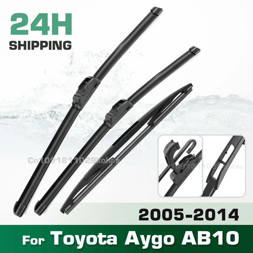 

GREATROAD Wiper LHD&RHD Front & Rear Wiper Blades Set For Toyota Aygo AB10 2005 - 2014 Windshield Windscreen Window Brushes