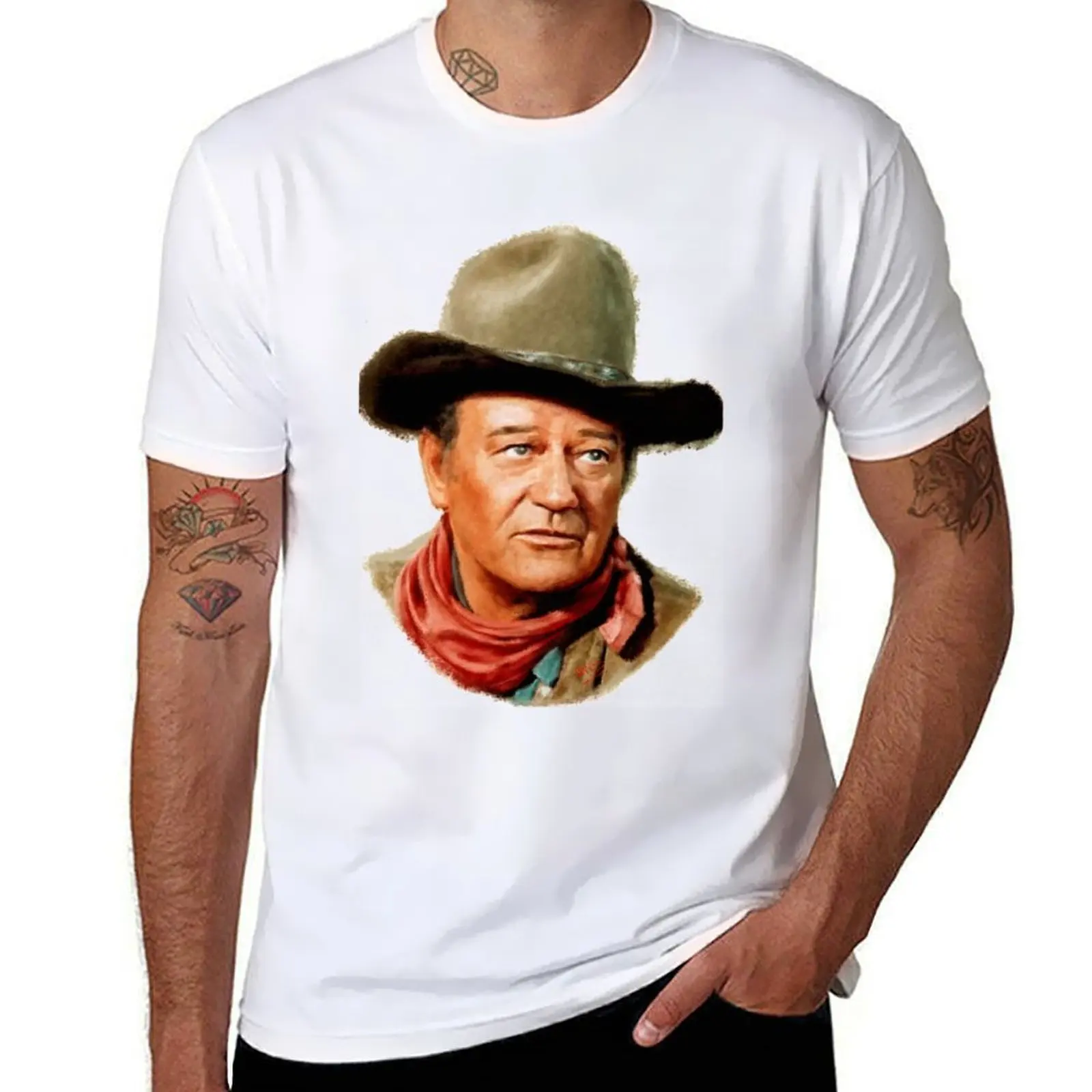

Gift|John John Perfect Wayne Wayne| T-Shirt Casual Loose Fit Short Sleeve T-Shirt