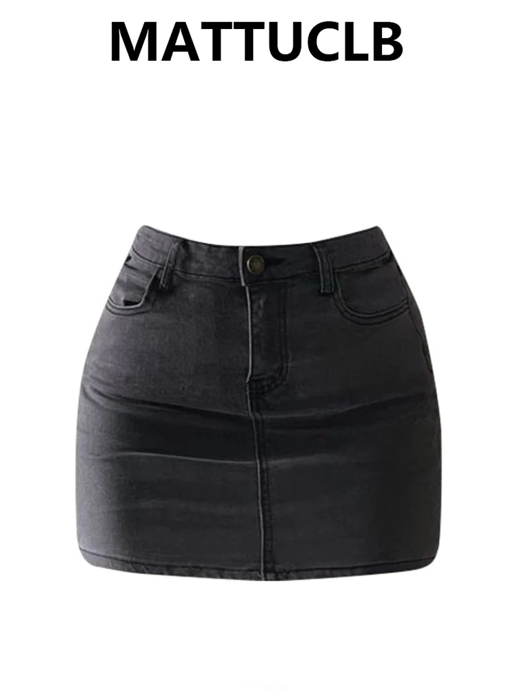 

Summer Women High Waist Kpop Mini Skirt Denim Skirt A-line 2000s Abi Y2k Korean Shoujo E-girl Gyaru Coquette Hip Wrap Skirt