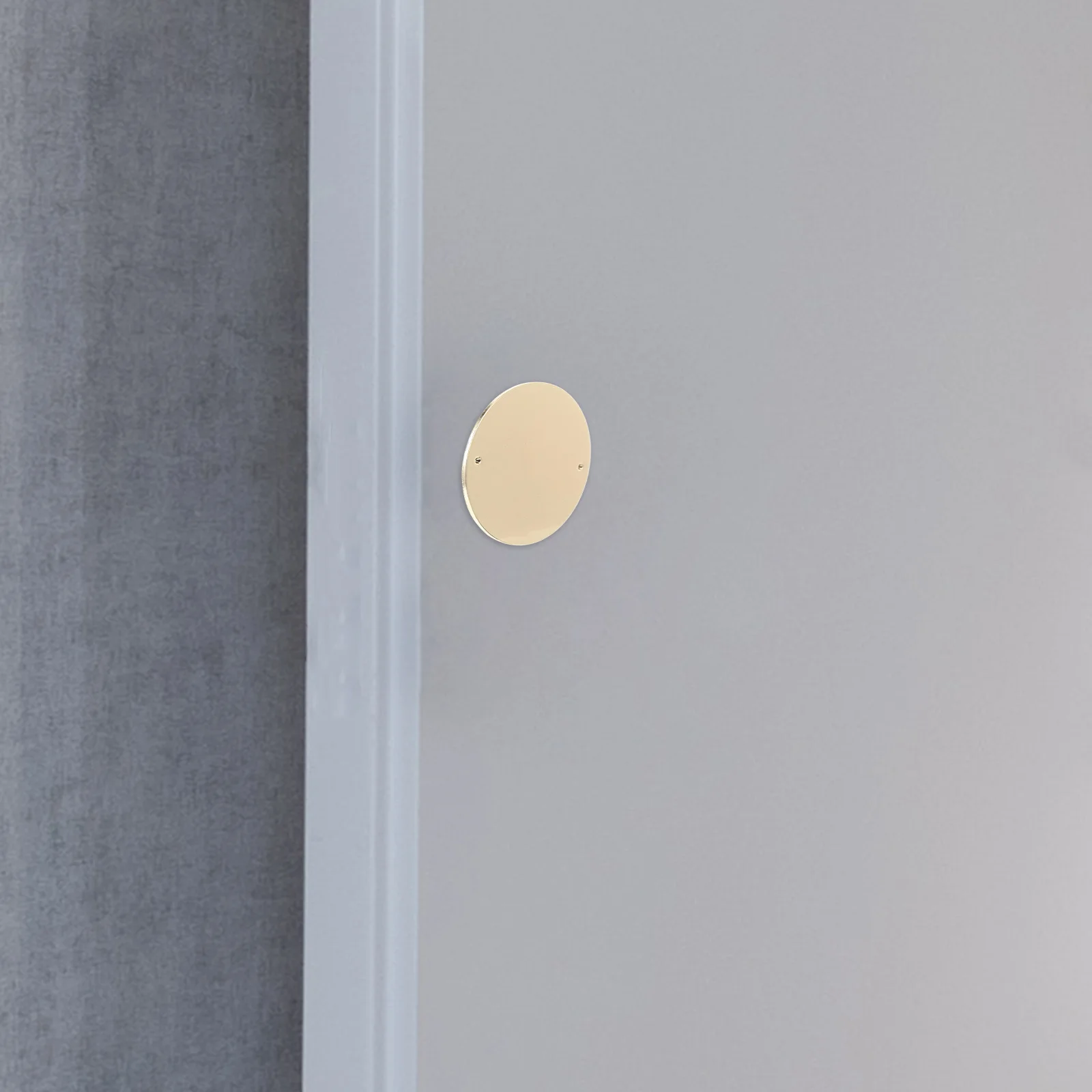 

Door Lock Hole Cover Plate 2 5/8 Plated Round For Front Door Security Hinge Hole Protector Fill Plate Hardware