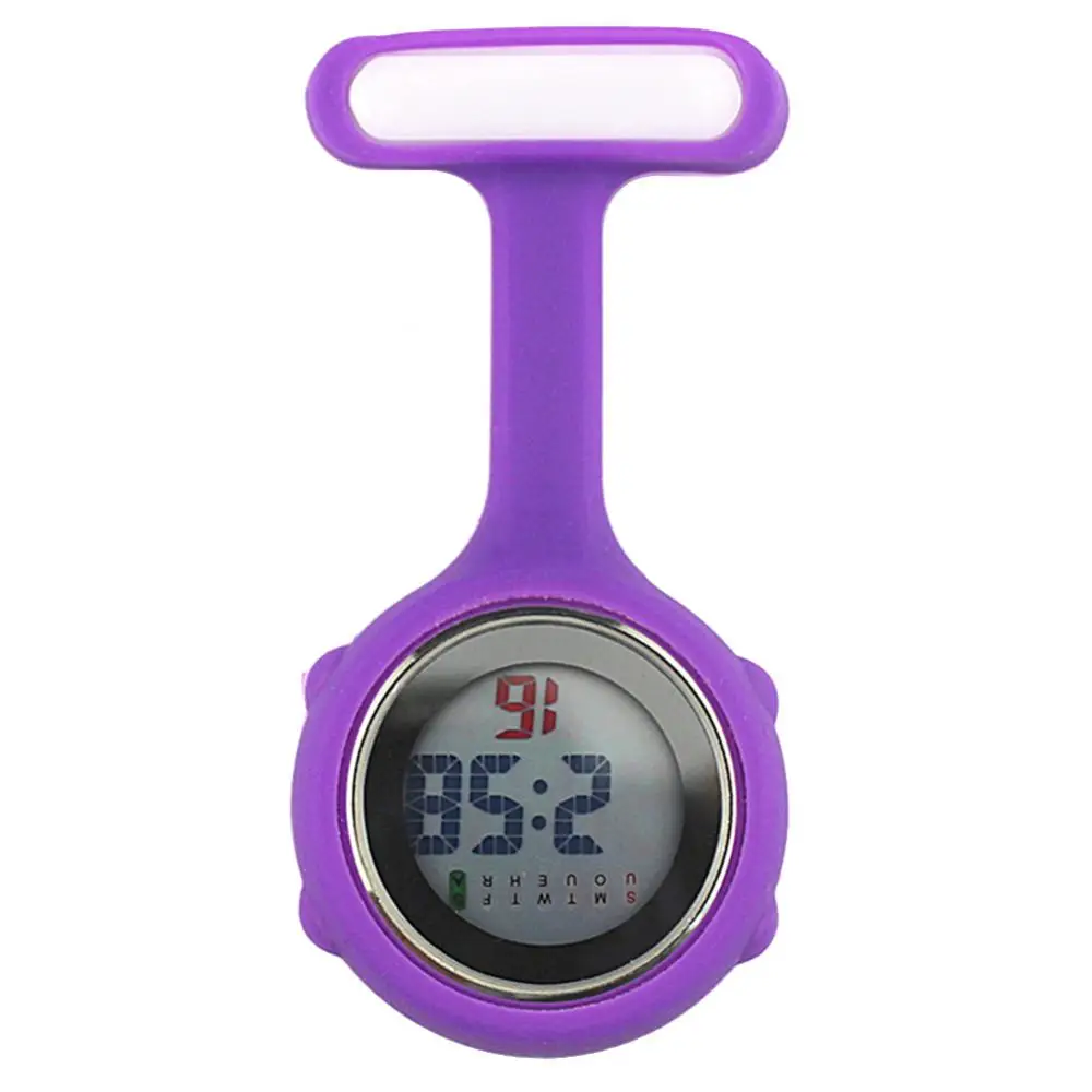 Quadrante digitale Clip-On Fob Spilla da infermiera Pin Hang Pocket Orologio elettrico Infermiera medica ospedaliera Medico Hang Clip Orologi Orologio da donna