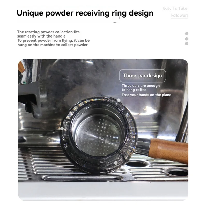 ABVI-コーヒーパウダーリング Breville 8 シリーズエスプレッソマシン用コーヒーハンドルアンチフライパウダーリング