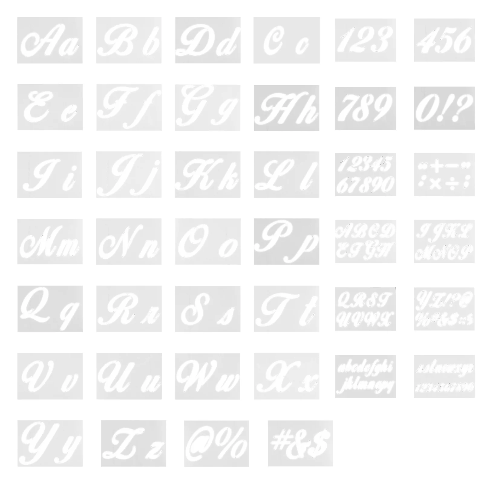 40 قطعة قالب رسم الأبجدية للأطفال مجموعة استنسل رسم بلاستيكية يمكنك صنعها بنفسك قوالب حرفية للأطفال مشاريع فنية أنشطة مدرسية