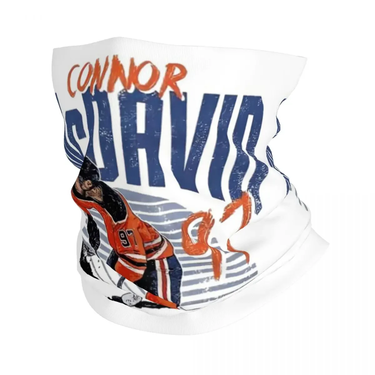 Connor McDavid 97 For Edmonton Oilers Fans Bandana Neck Gaiter Printed Face Scarf Balaclava Outdoor Sports For Men Women Adult