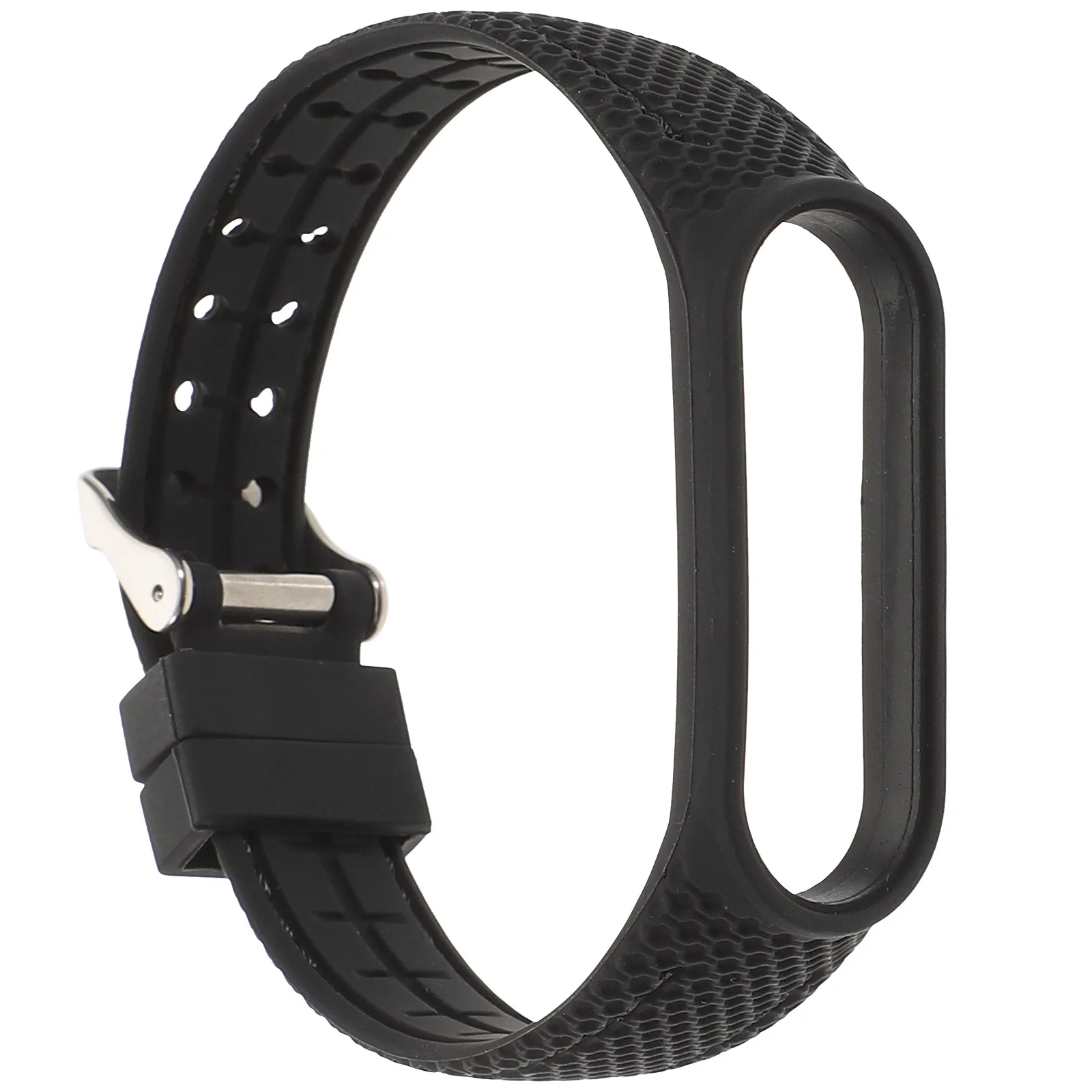 Pulseira de relógio de silicone ajustável, resistente ao desgaste, favo de mel, pulseira substituível, compatível com mi band 5 6, moda, uso diário