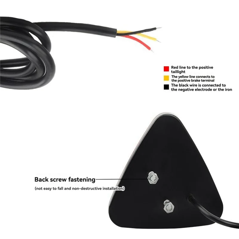 Trending 12V Third Brake Light Triangle For Motos Pickups Trucks Cars Trailers Suvs Taillight LED Rear Stop Flashing Lamp