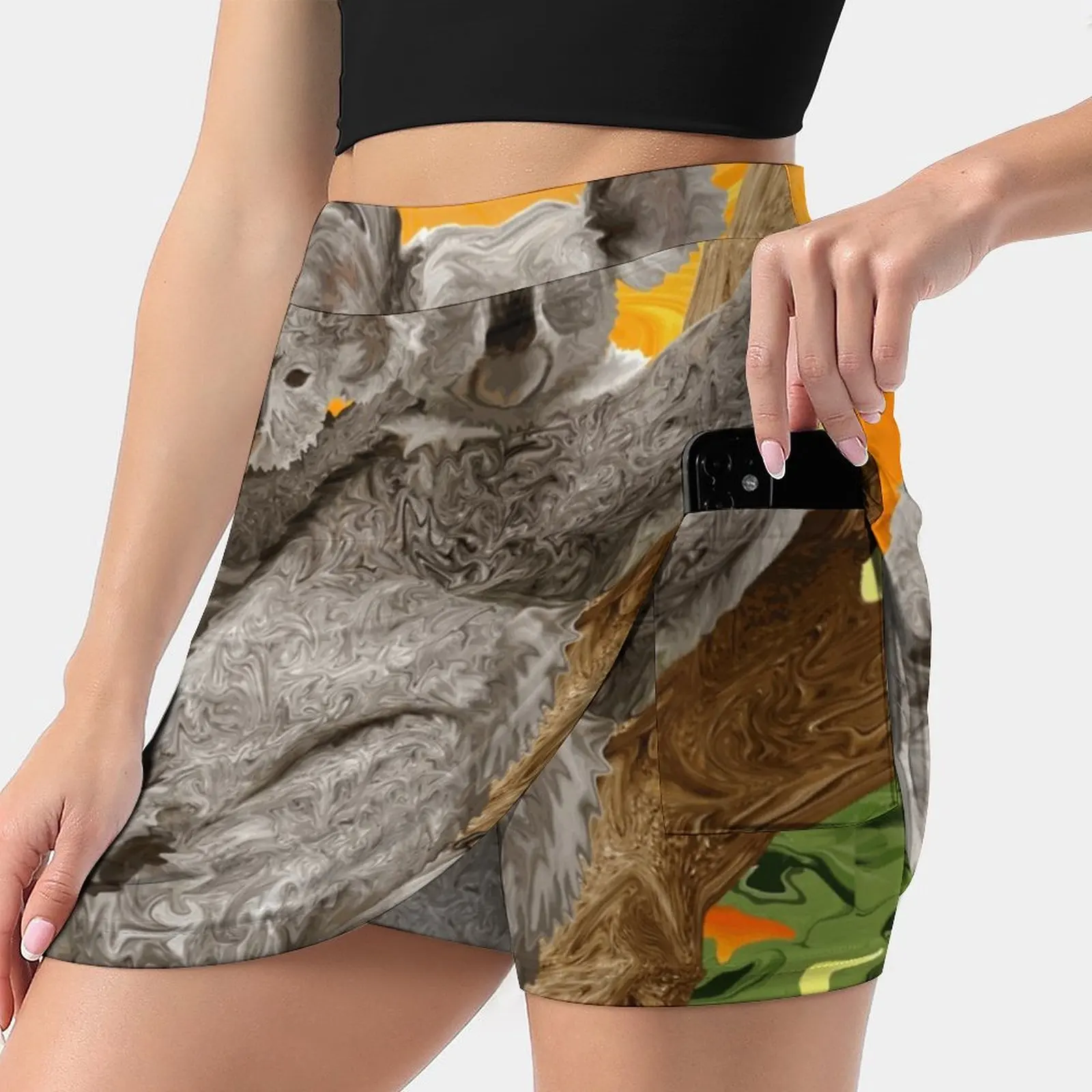 Koala Sunset Women's skirt Sport Skort Skirt With Pocket Fashion Korean Style Skirt 4Xl Skirts Koala Koala Koala Koala Bear