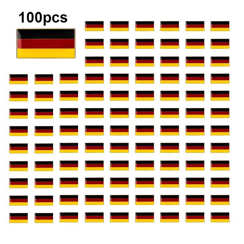 1-100pcs Germany Lapel Pin Flag badge Brooch Pins Badges view 6