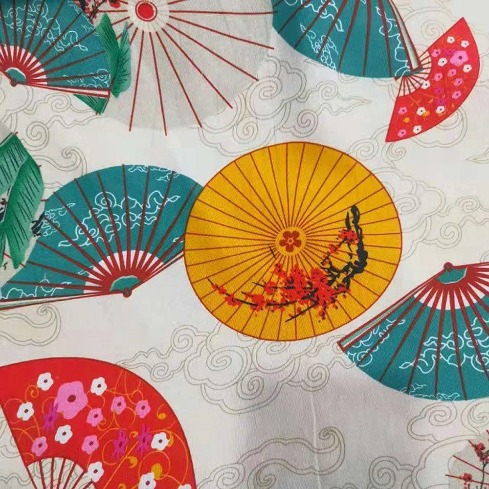 Japanese Fresh Fan Cotton Fabric And Wind Fabric 40 × 50cm/50 × 150cm