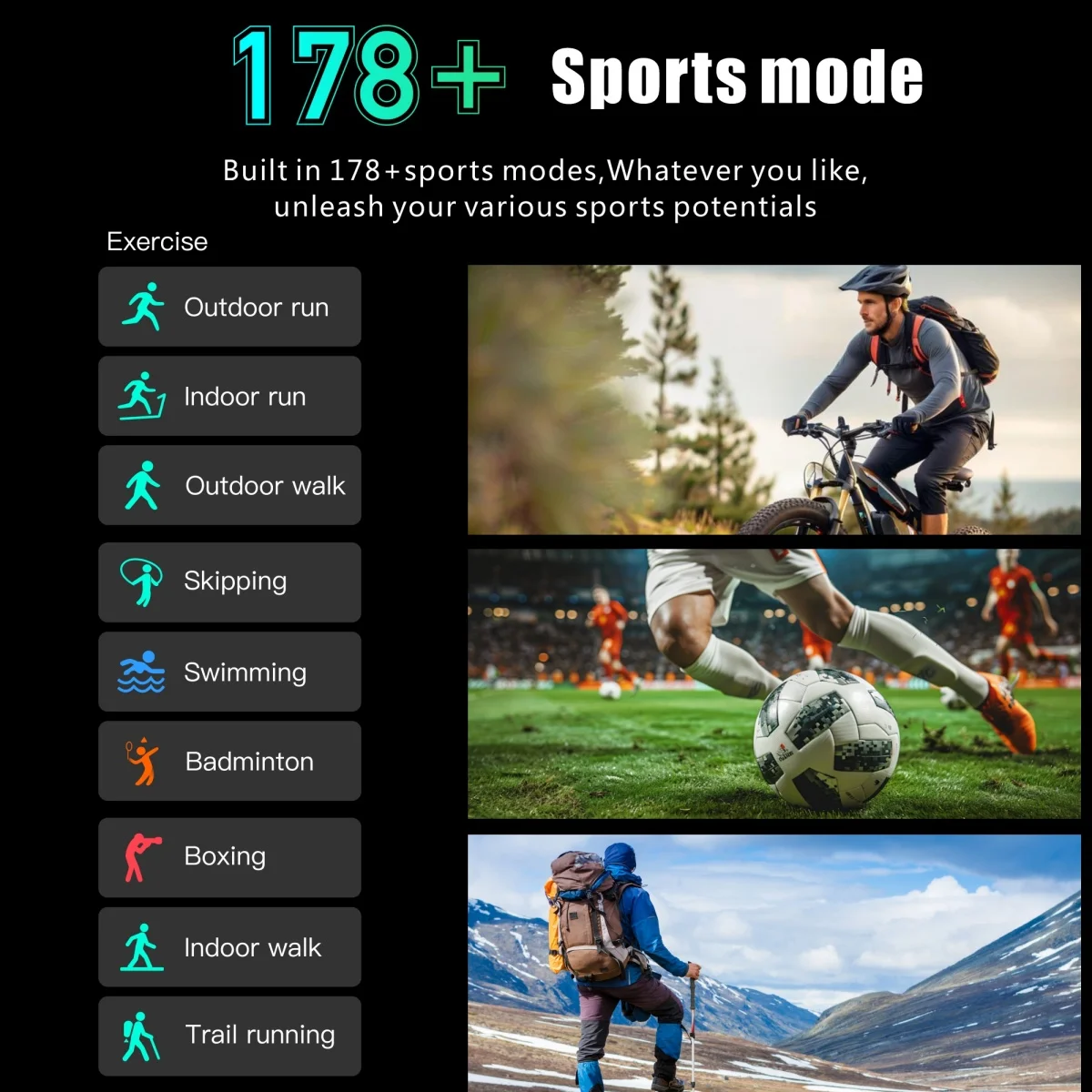 GPS Smart Watch per Xiaomi Huawei Compass 178 Modalità sportive Chiamata Bluetooth Sport Smartwatch per uomo Donna IP68 Impermeabile