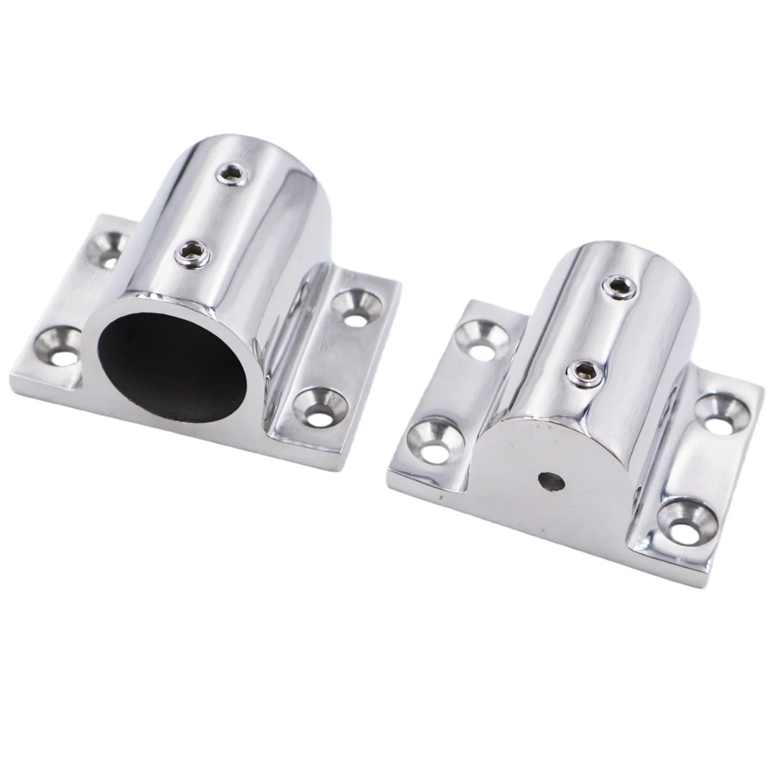 1Pc SUS316 Rectangular Marine Pipe Railing Stanchion Base Mount