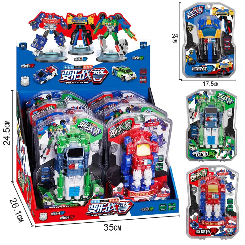 Zestaw Kreatywny dla Chłopców 2 w 1: Transformujący się Mecha Samochód Robot, Figurka Akcji, Prezent Urodzinowy dla Chłopca