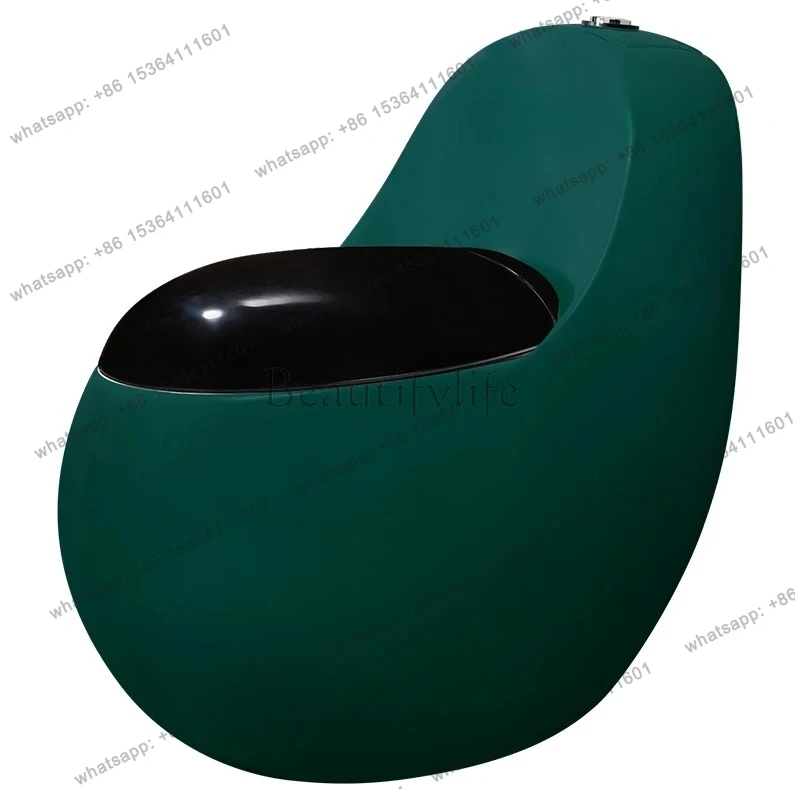 Dark green toilet home creative bathroom, light luxury personalized toilet, color