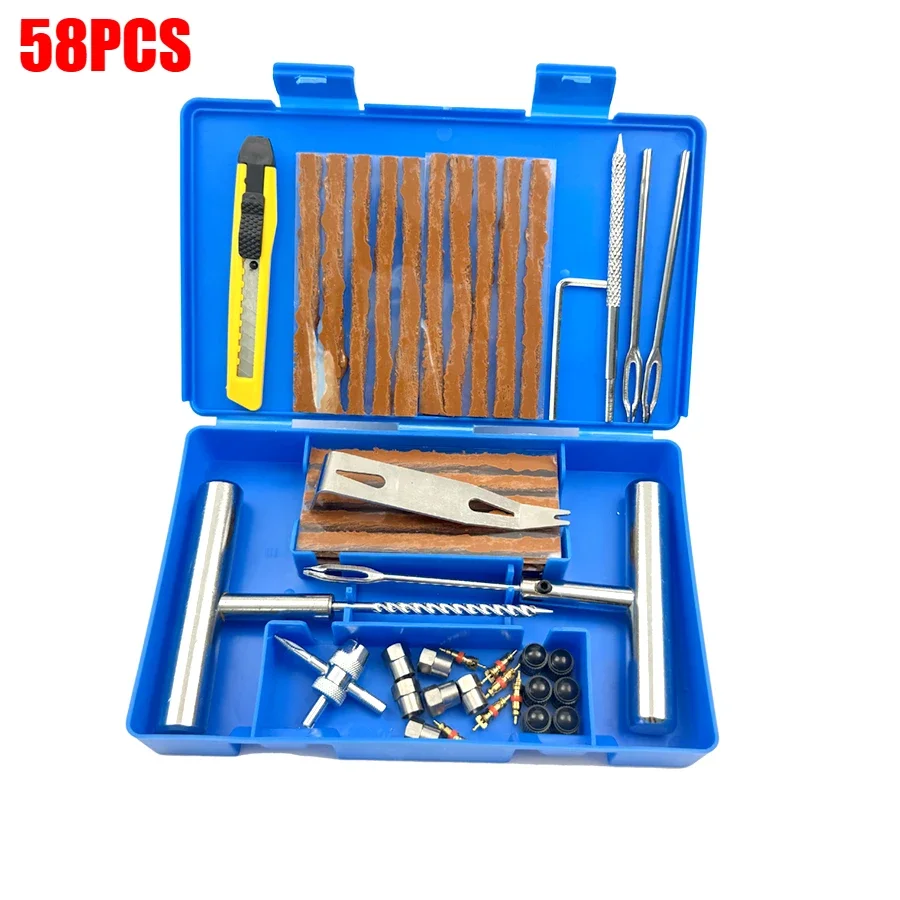 

Auto Tire Repair Set Puncture Repair Tools Car Van Motorcycle Bike Emergency Heavy Duty Tubeless Tire Repair Rivet Set