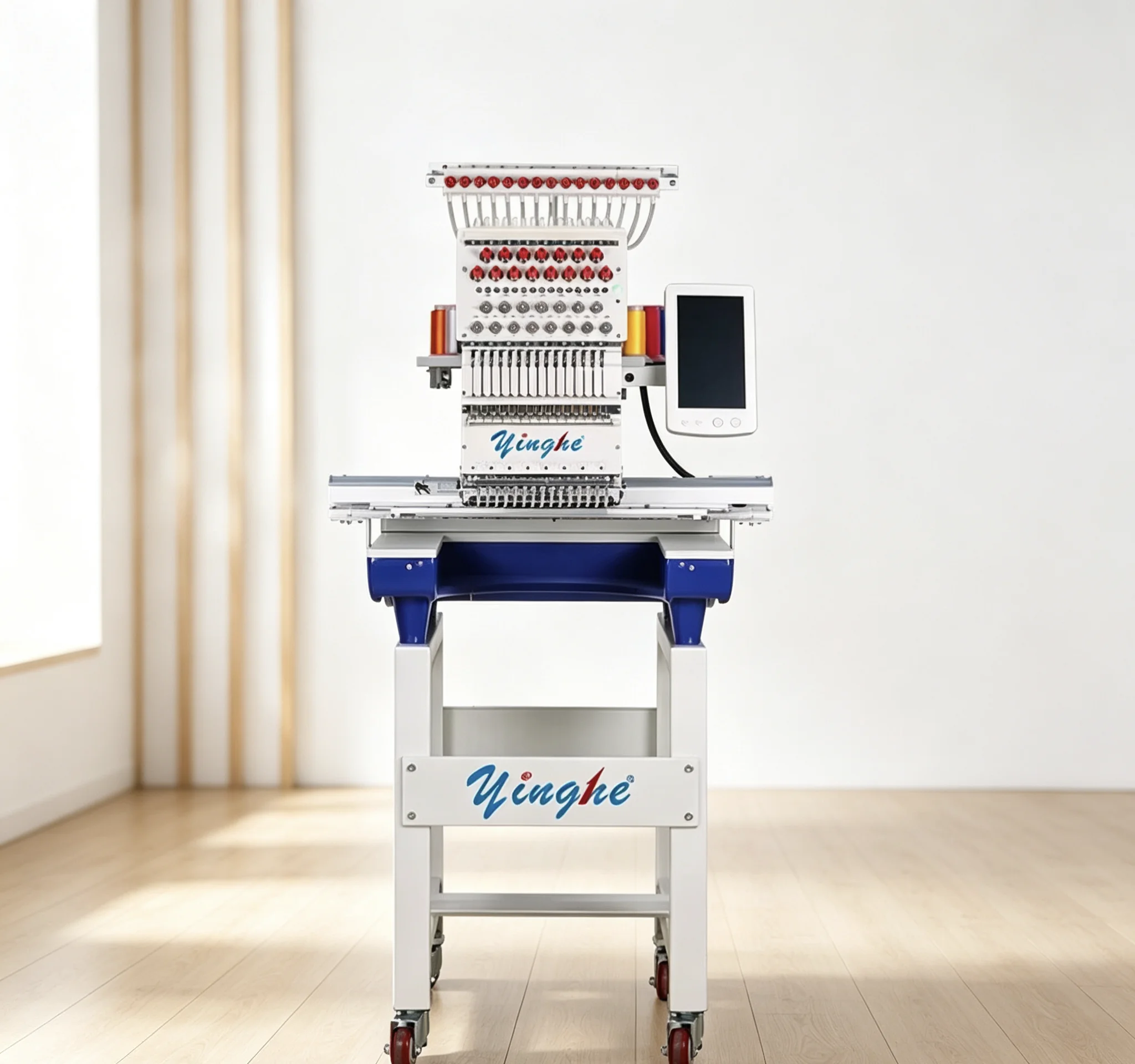 Professional  1501 Embroidery System 510*360mm Sewing Field With Auto Trimmer And Thread Break Detection