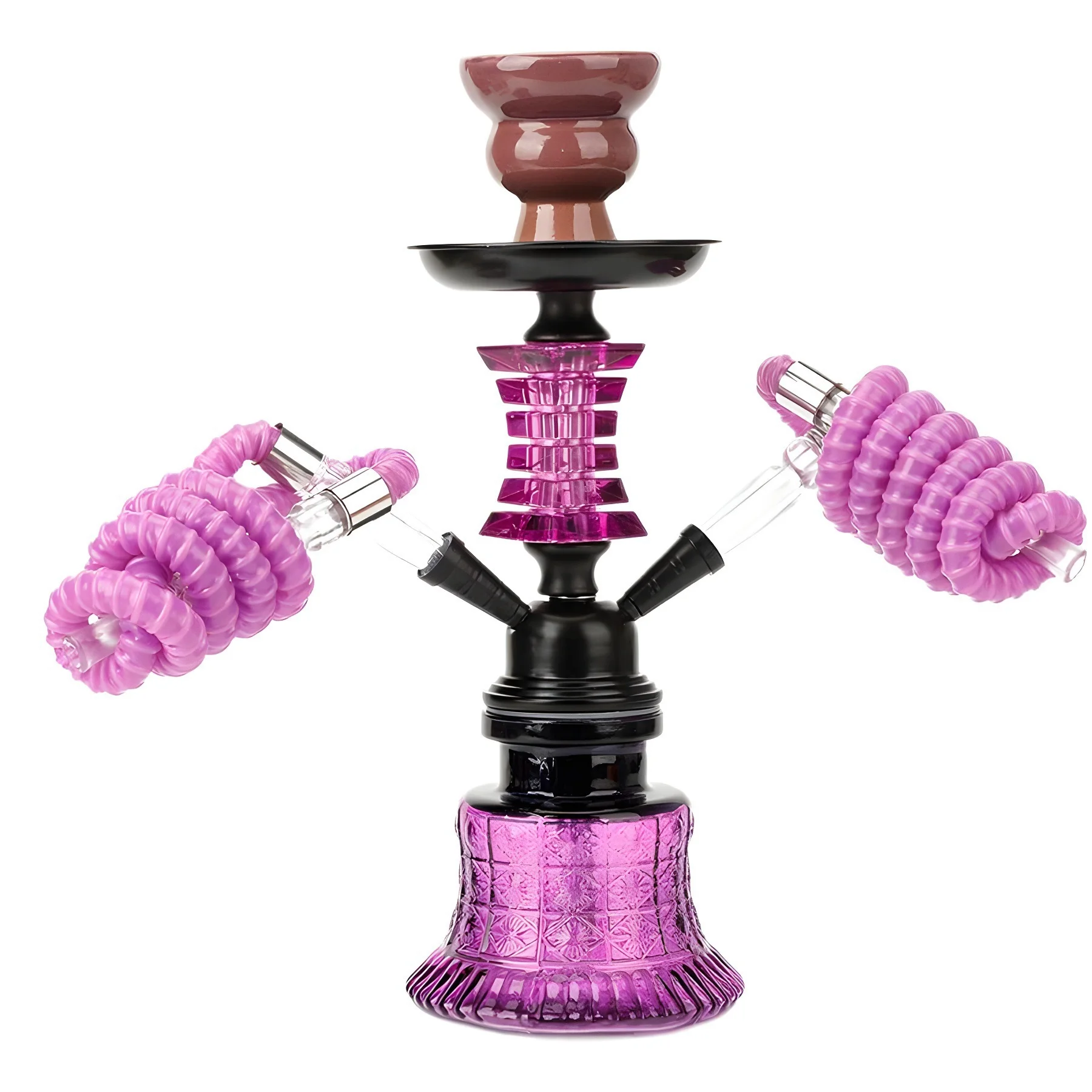 1 PC Acrylic Hookah Set, Small Double Hose Hookah Set, Including Matching Hookah Accessories