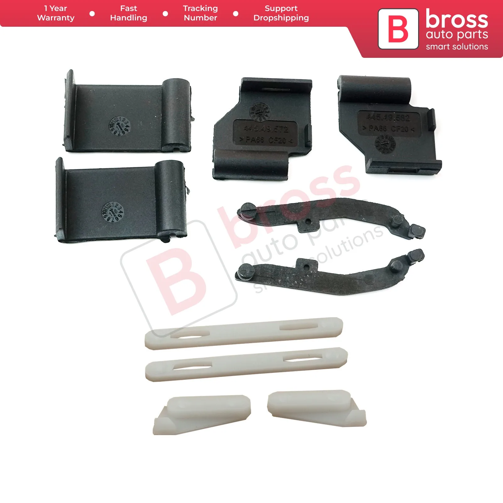 Bross Auto Parts BSR546 10 Pieces Sunroof Repair Kit Replacement Parts for BMW X5 E53  2000-2006, BMW X3 E83 2003-2010 Type:2