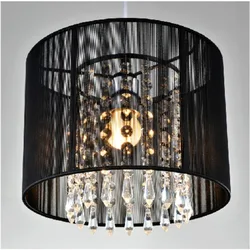 Modern crystal chandelier importers K9 crystal lustres de cristal fixture Black White fabric chandelier for living bedroom lamp