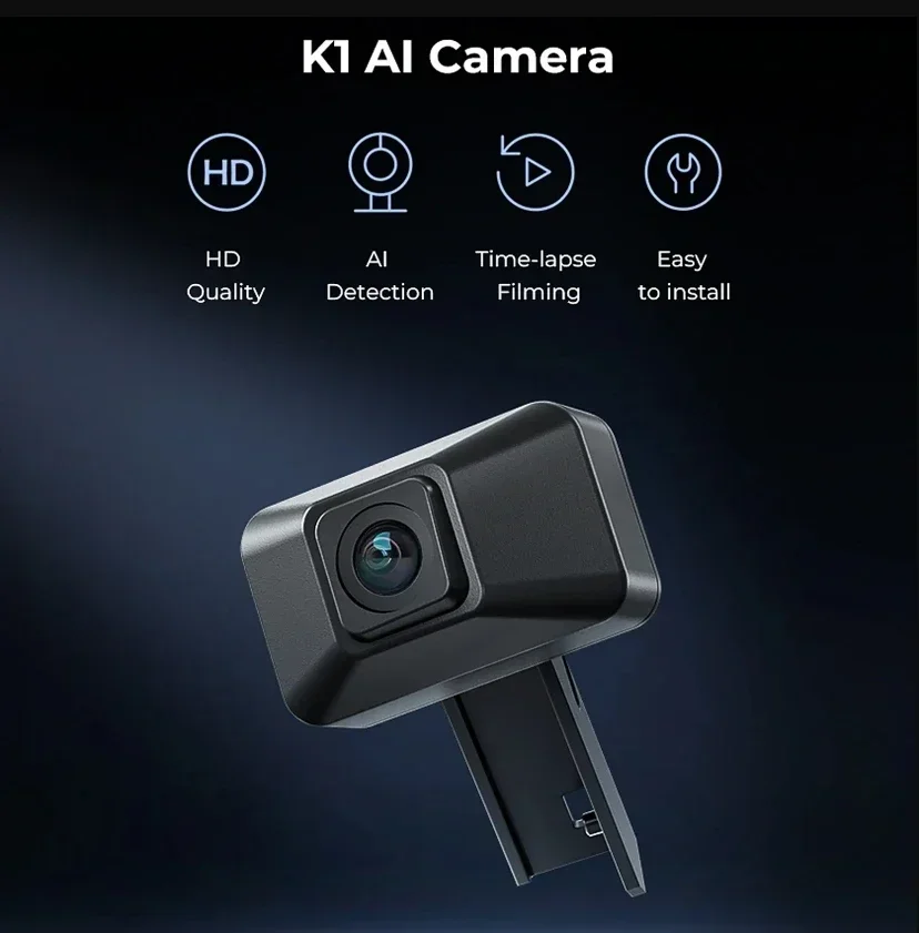 CREALITY AI Camera HD Quality K1C/K1se/K1 MAX AI DetectionTime-lapse Filming Easy To Install for K1_K1 MAX 3D Printer Accesoires