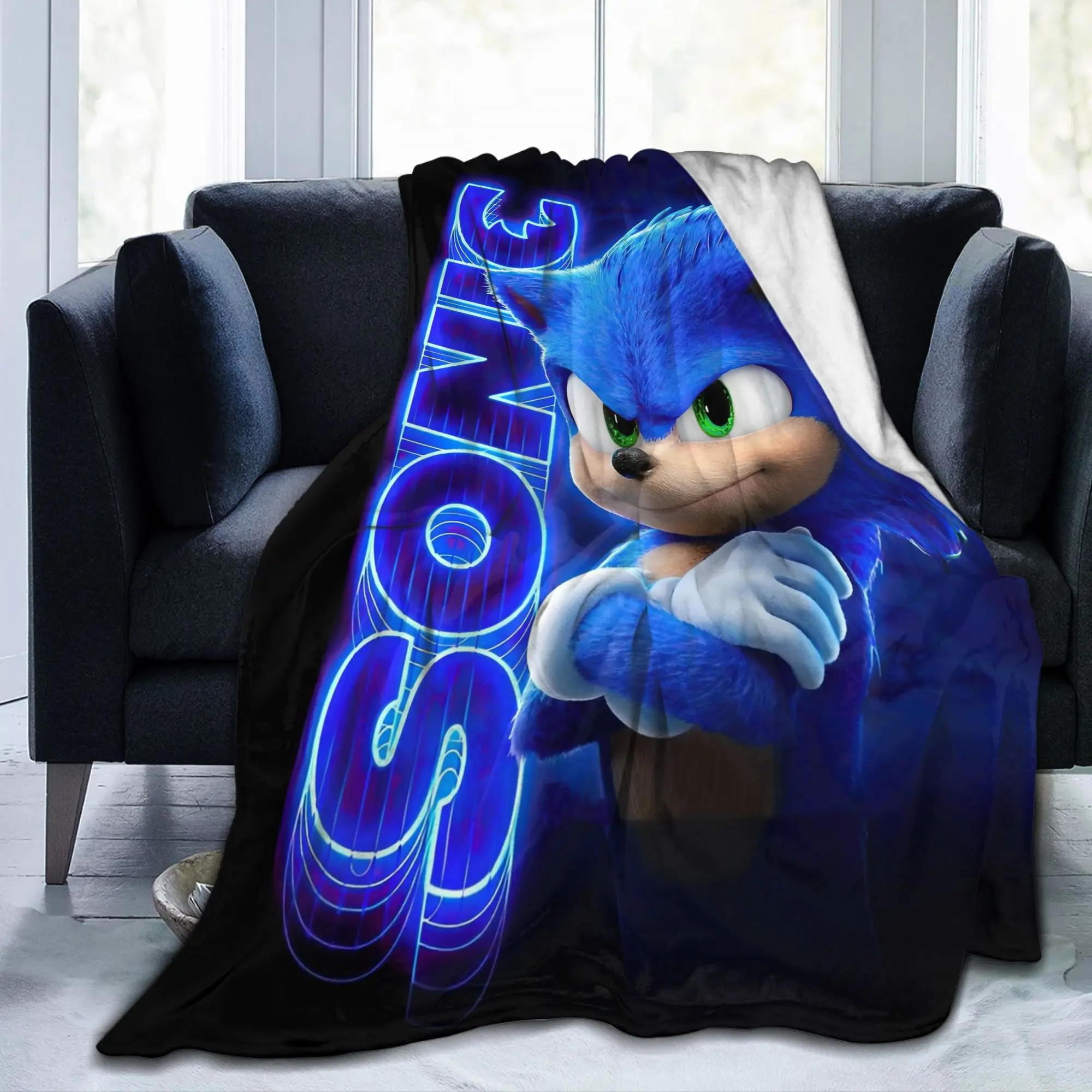 S-Sonics The H-Hedgehogs Blanket Velvet Textile Decor Multifunction Warm Throw Blanket for Bed Outdoor Bedspread