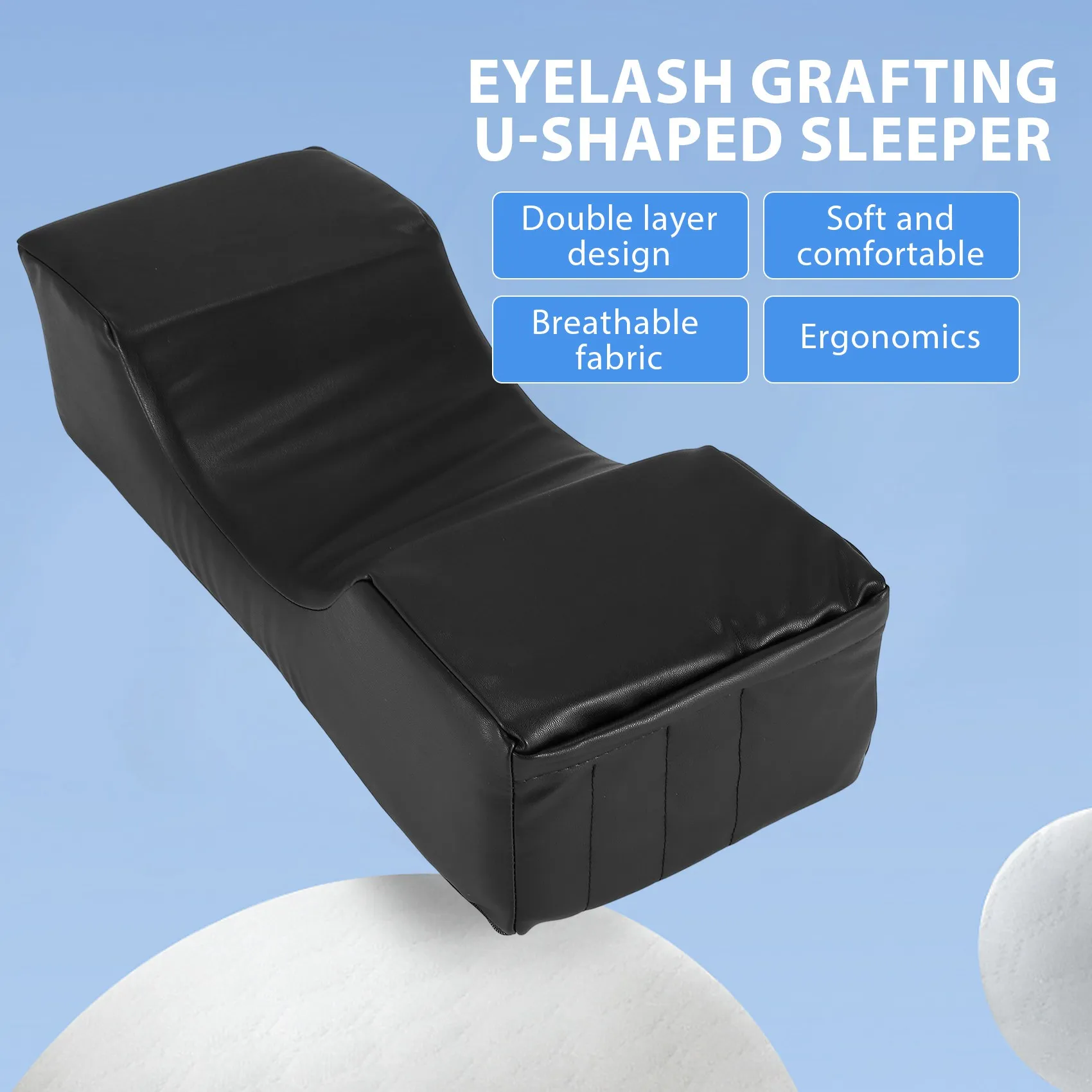 وسادة ناعمة مطعمة رمش تمديد وسادة مسند الرأس الرقبة دعم U شكل المهنية صالون أداة مقاومة للماء الجلود HY