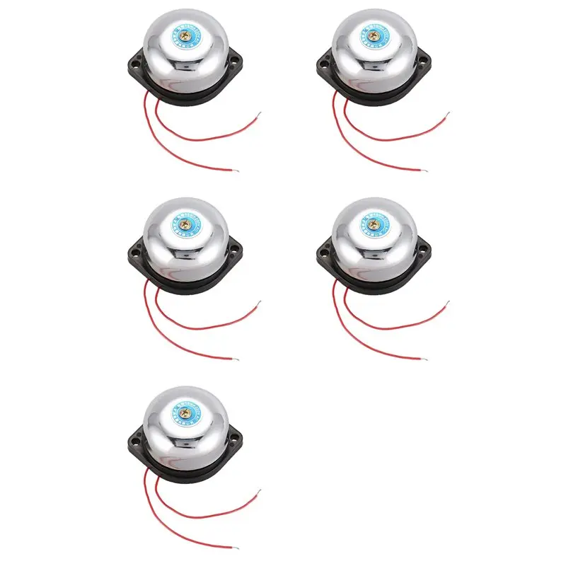

A37T-5Pcs 55Mm Diameter Fire Alarm Electric Gong Bell AC 220V