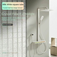 2025 New Shower Head Set/Intelligent Digital Display Colorful Atmosphere Light Body Copper Material Boosting Shower Head