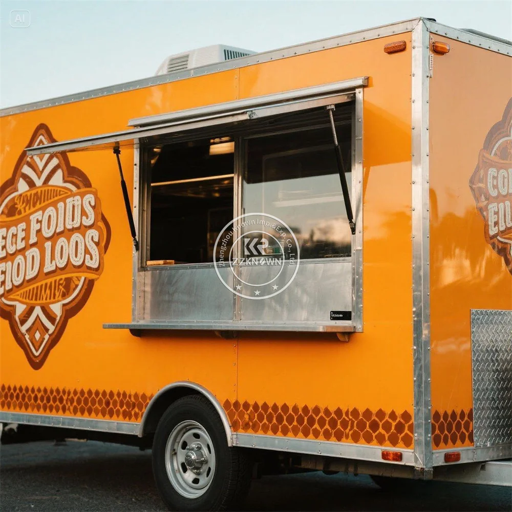 

Concession Mobile Food Trailer Stainless Steel Fast Food Truck From Chinese Manufacturers CE Certified for Sale in Germany