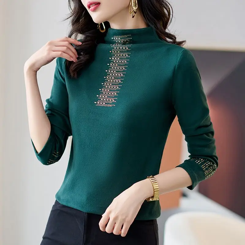 Autumn Winter Simplicity Plus Size Vintage T Shirt Tops Women Clothing Long Sleeve All-match Casual Pullovers Fashion Vintage