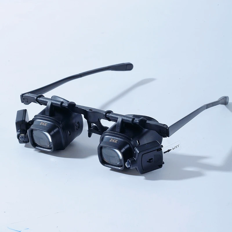 24X LED Head Mounted Magnifier Glasses for Watch & Electronics Soldering