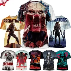 Predator 3D Graphic T Shirts Men's Summer Horror Movie Cool Print T-shirt Fashion Casual Unisex Alien Short Sleeve Harajuku Tops