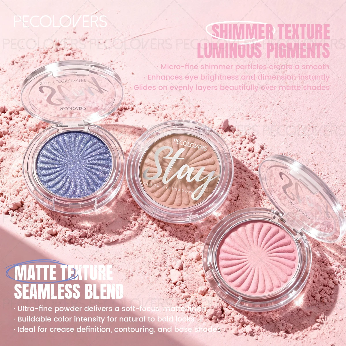 10PCS/Set Matte Eyeshadow Palette, Waterproof & Long Lasting, Fine Powder, Smooth, Easy To Apply, Daily Use, An Essential Makeup