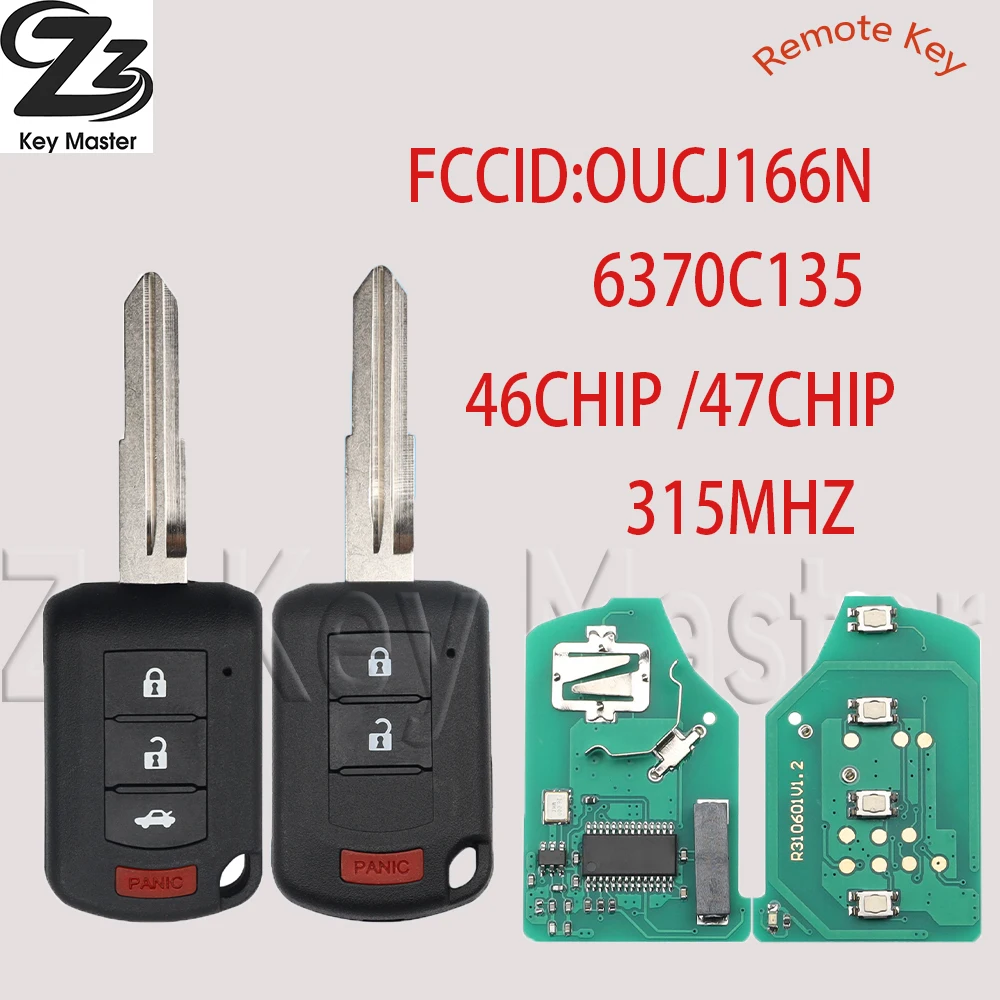 

Zz OUCJ166N/PN: 6370C135 Брелок 315 МГц ID47/ID46 Дистанционный ключ от машины для Mitsubishi Eclipse Cross 2018-2020 OUCJ166N 850G-J116N