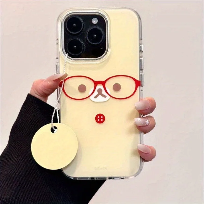 

Cute Bear Themed Phone Case For iPhone 17 Pro Max 17Air 16 15 14 13 12 11 Pro Max 7 8 Plus X XR XS Max 16E Shockproof Soft Cover