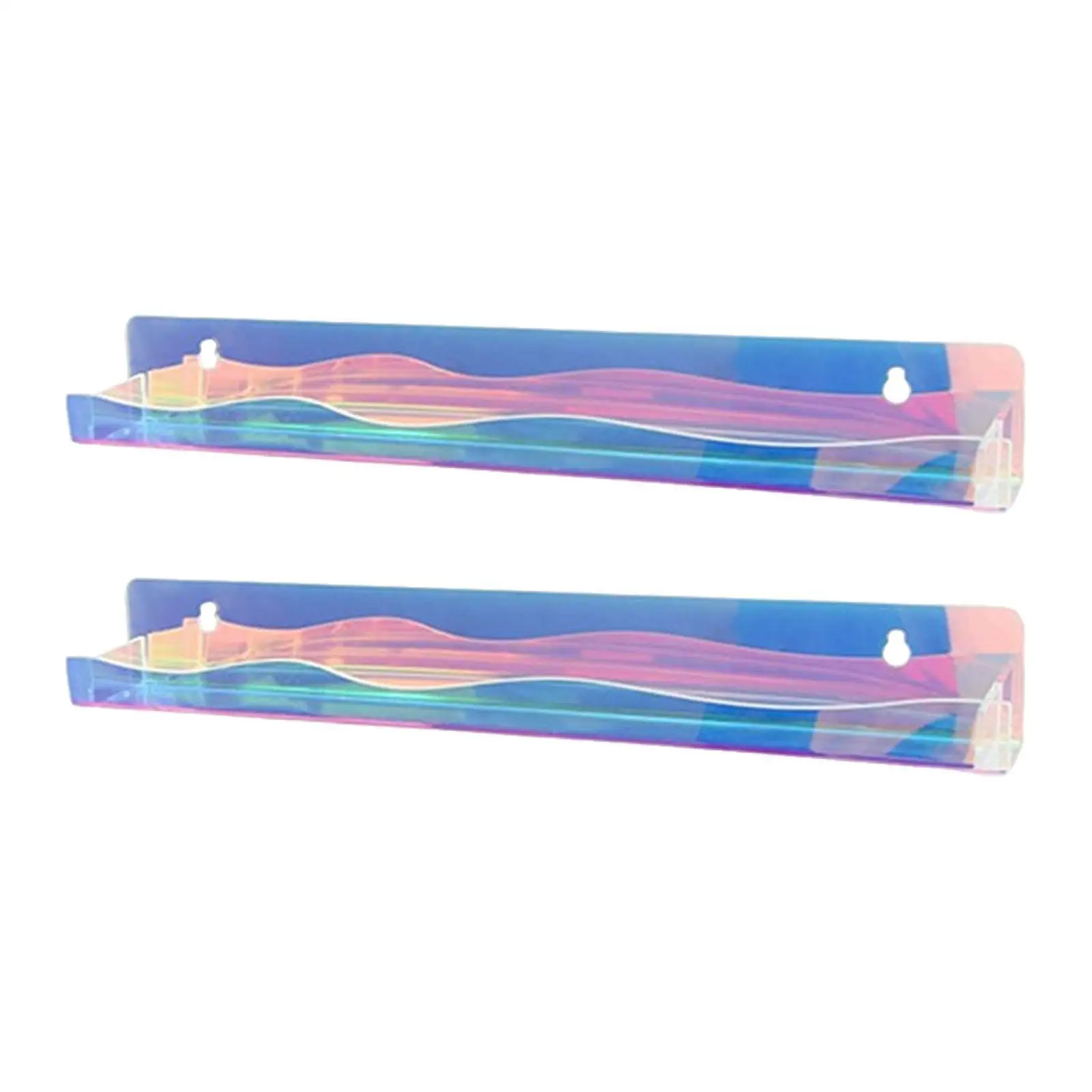 Hanging Acrylic Nail Polish Organizer Shelf Wave Line Design Wall Storage Rack for Essential Oils