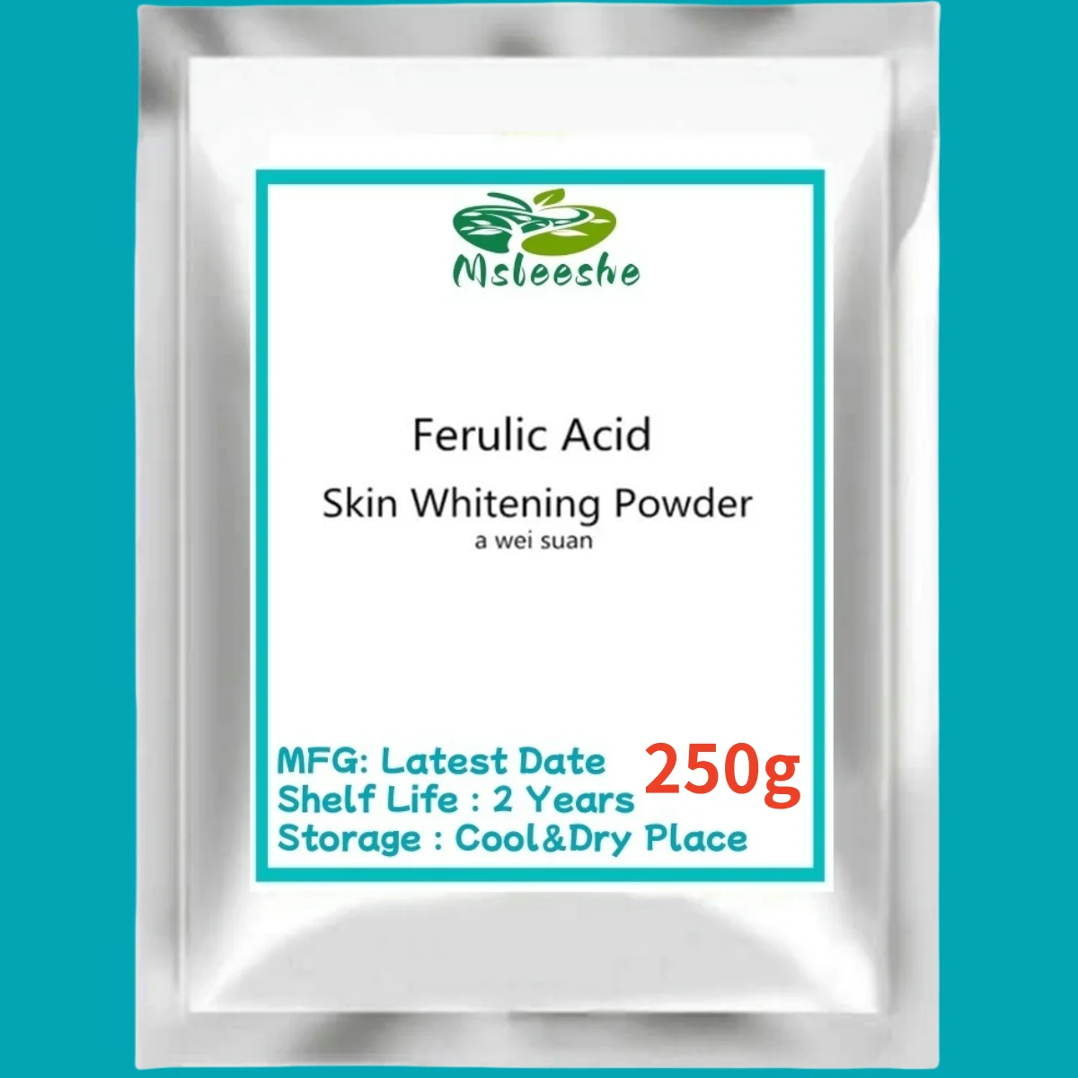 High Quality 50-1000g 100% Pure Ferulic Acid Powder For Skin Whitening Cosmetics Material
