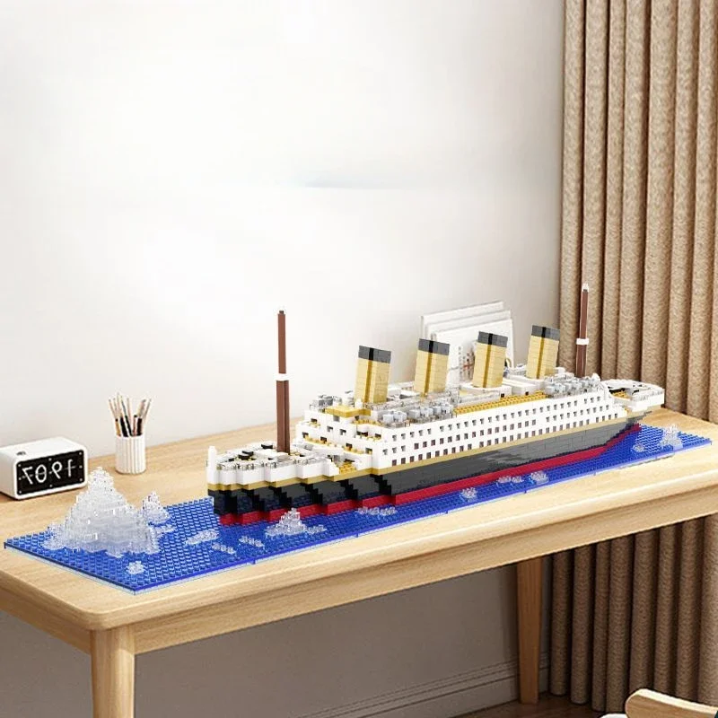 Modelo Titanic, bloques de construcción de crucero, colección de barcos MOC, juguetes de construcción DIY para niños, regalo de decoración del hogar