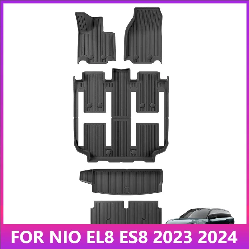 

Коврики для NIO EL8 ES8 без холодильника 2023 2024 TPE 3D Автомобильные коврики для багажника Аксессуары Коврик для ног Лоток без запаха Водонепроницаемый