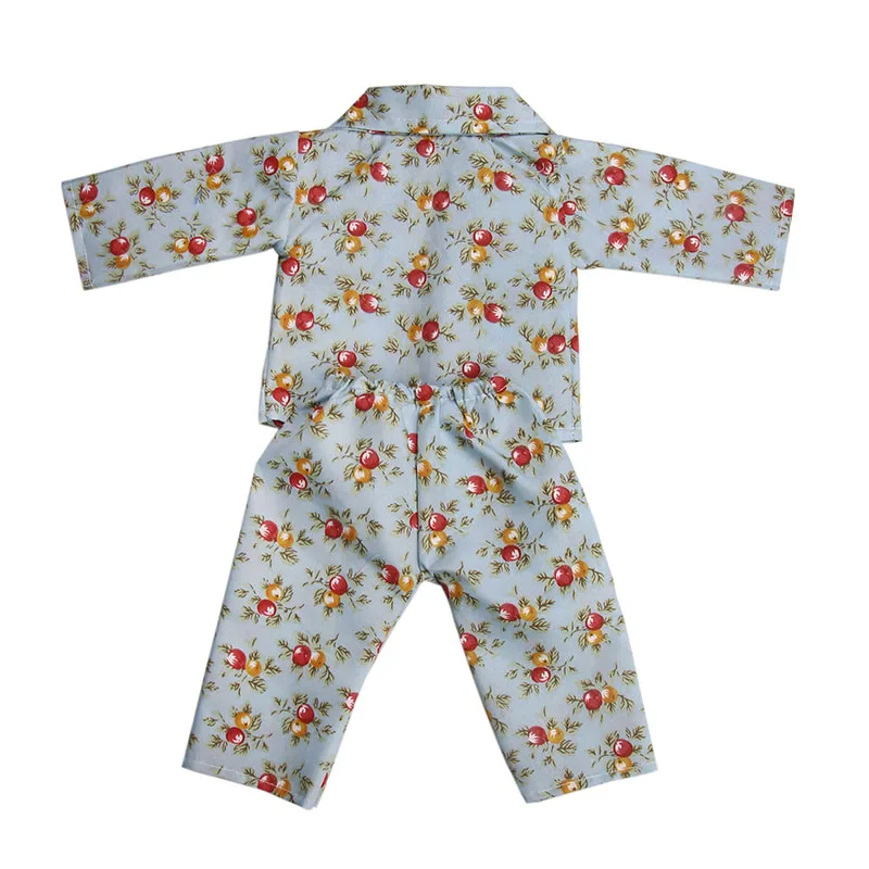 Doll Clothes Cute Floral Pajamas Outfit For 18Inch America Doll&43Cm Reborn Doll Accessories,Our Generation Girl's Toy Gift