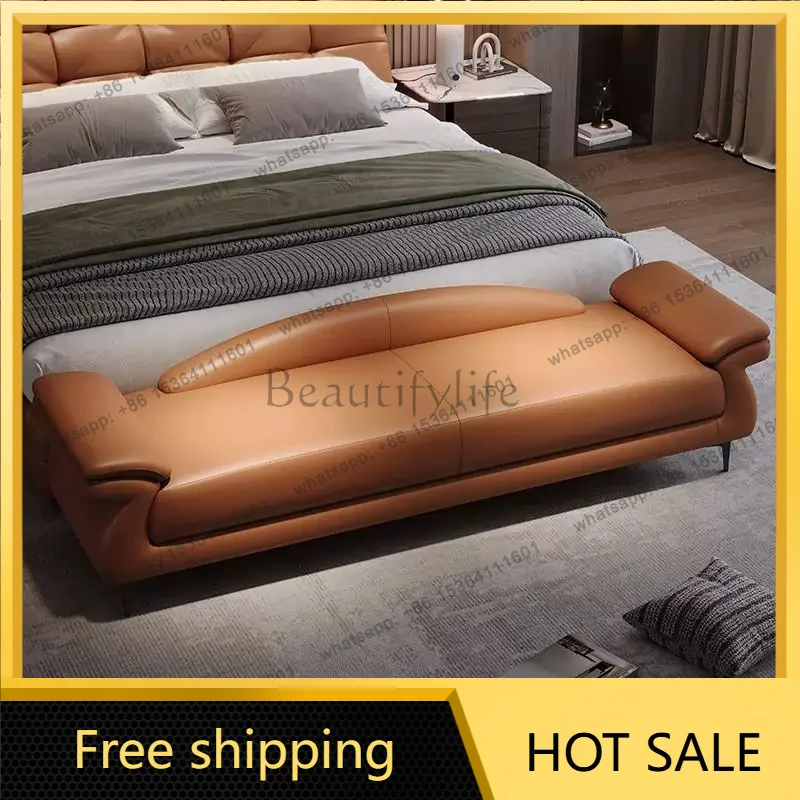 zj.Italian style end stool bedroom minimalist bed simple modern bedside long strip cloakroom sofa stool