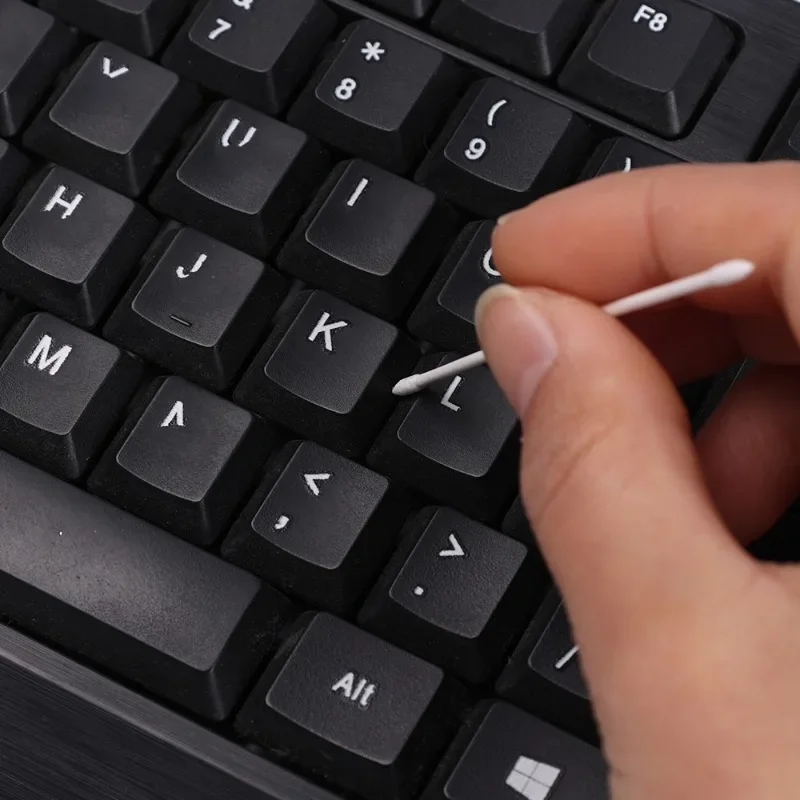 100-10Pcs Dust Free Disposable Cleaning Swab Cotton Stick For AirPods Earphone Headphone Keyboard Phone Charge Port Cleaner Tool