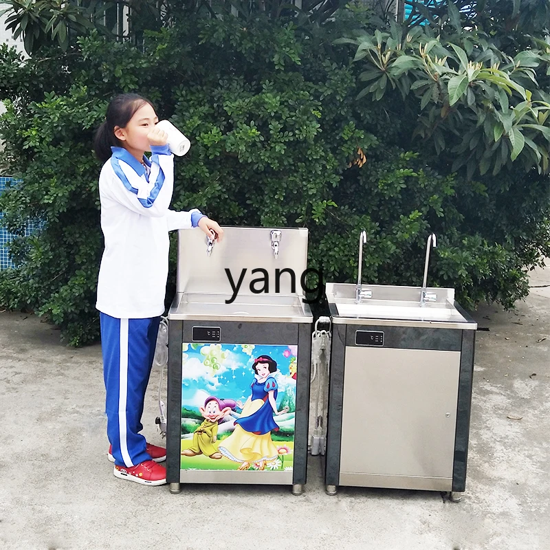 ماكينة مياه الشرب المباشرة الأوتوماتيكية التجارية YJQ، فلتر حزام درجة الحرارة المزدوج، سخان مياه كهربي من الفولاذ المقاوم للصدأ