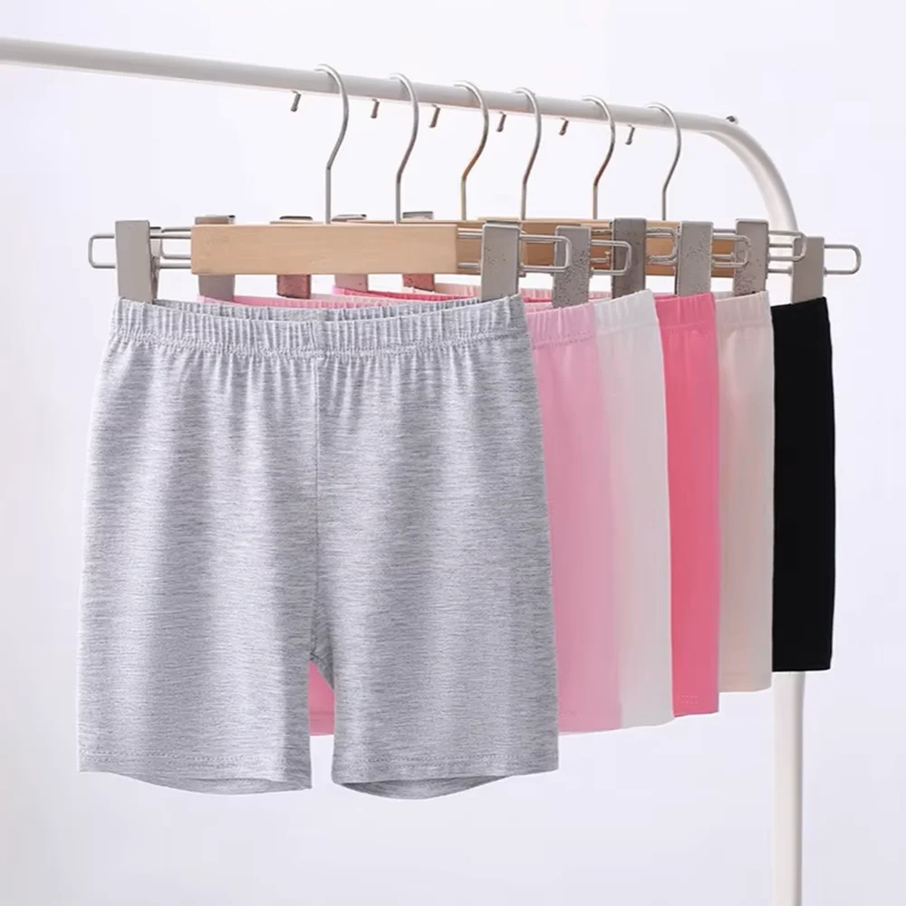 2026 Summer Girls' Safety Shorts Soft Modal Candy Color Solid Color Kids' Leggings Casual Comfortable Underwear Girls Aged 3-12