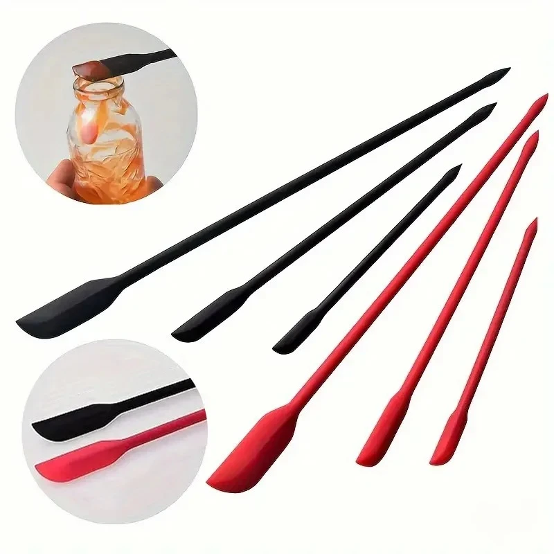 3-Piece Mini Silicone Spatula Set - Heat Resistant, Multiple Sizes for Jar, Bottles and Kitchen