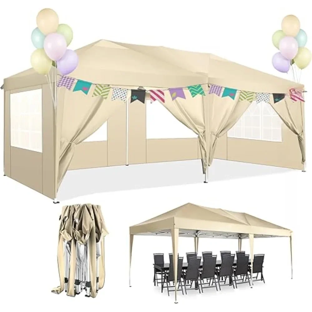 Pop Up Canopy Tent with 8 Removable Sidewalls Waterproof Commercial Instant Shelter Outdoor Party Tent Portable Canopy