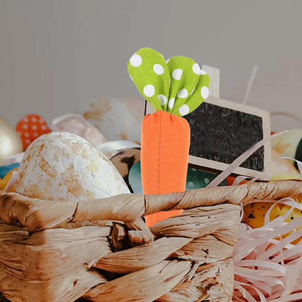 

2Pcs Carrot Decoration Ornaments Lovely Easter Home Decor Craft Simulation Vegetables for Tiered Tray Table Garden Patio Office