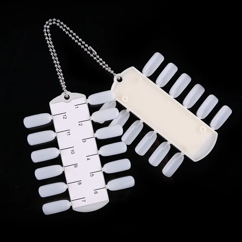 

24 Tips Color Display Card Gel Polish Nail Polish Color Palette Nails Color Board with Chain Swatches Nail Display Training Tool
