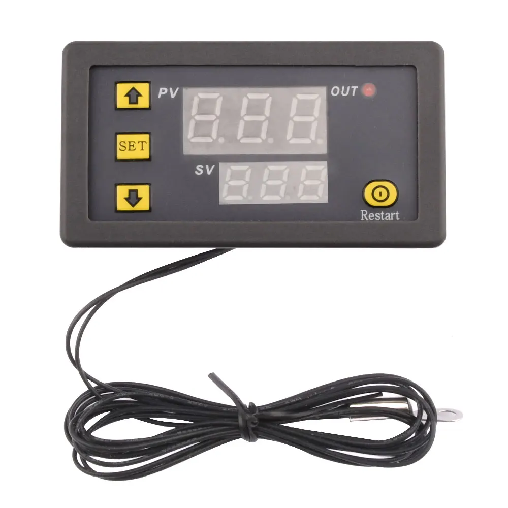 DC5V 5V 12V 24V Electronic Temperature Controller Heating Cooling Thermostat Control Switch Module NTC Waterproof Sensor Probe